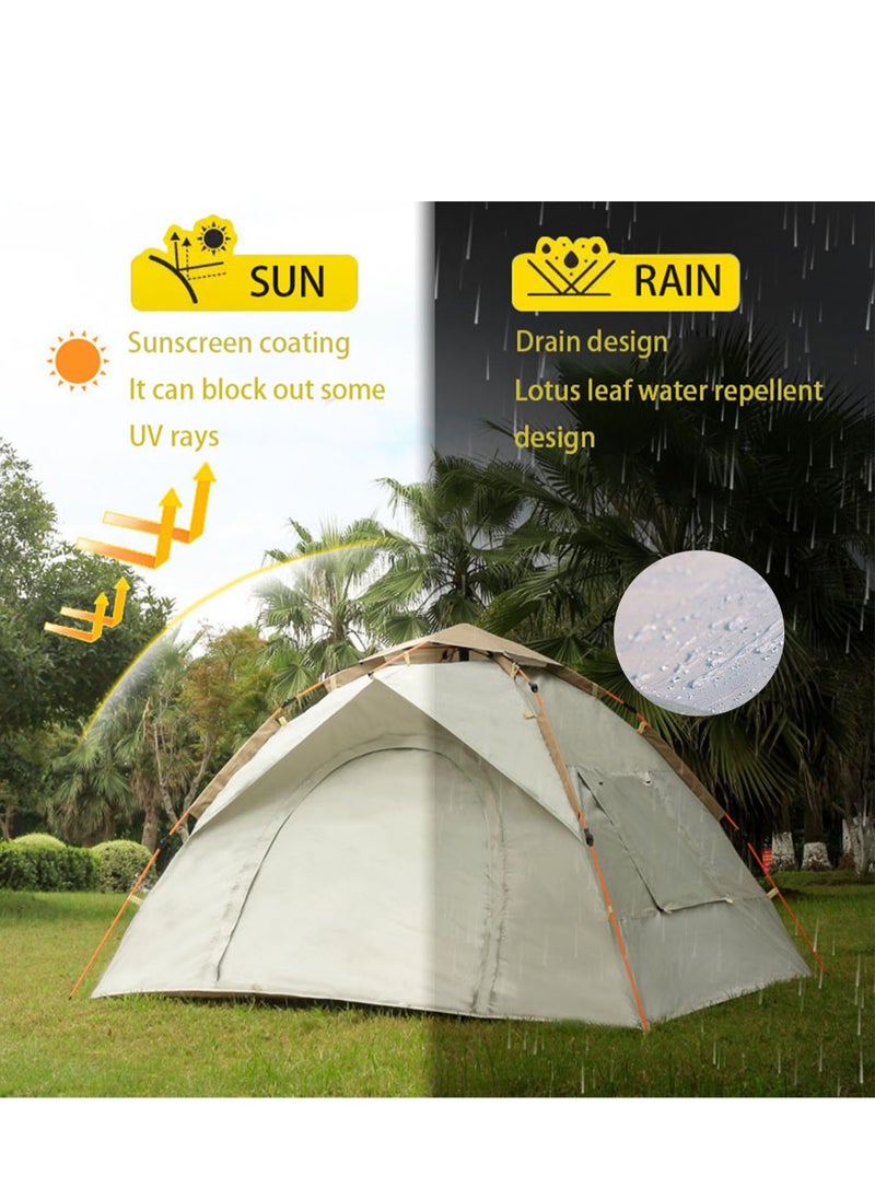 CIMIA Quick-Opening Tent 3-4 People 220*200*145CM Beige  - Image 5