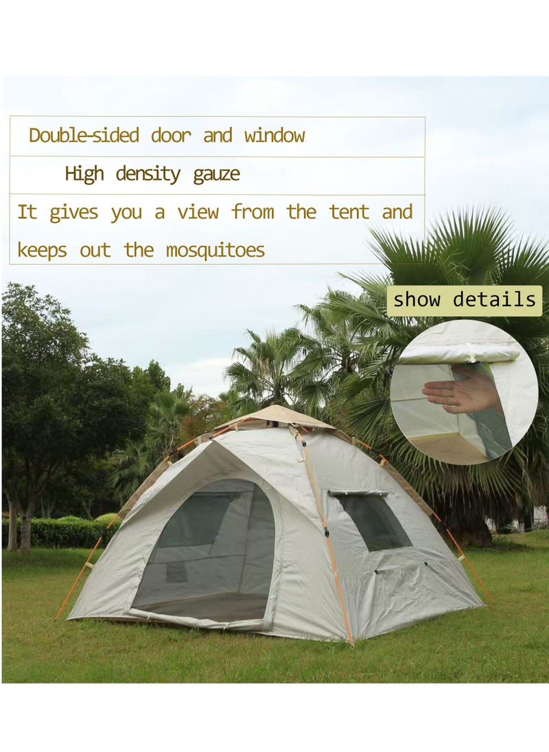 CIMIA Quick-Opening Tent 3-4 People 220*200*145CM Beige  - Image 4