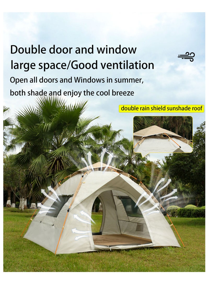 CIMIA Quick-Opening Tent 3-4 People 220*200*145CM Beige  - Image 3