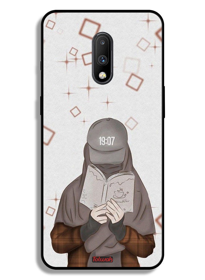 Tolwak OnePlus 7 Protective Case Cover Girl Reading Art - Image 2