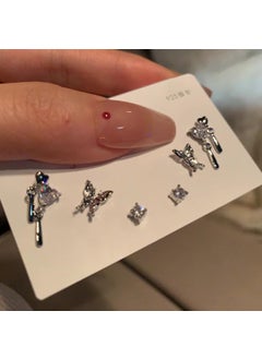 2024 New Trendy Butterfly Stud Earrings Set (6 sets)