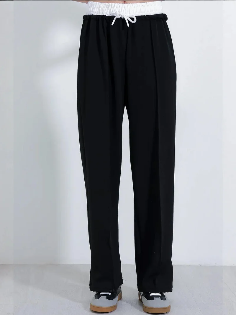بيغ دارت BDART Textured Cropped Wide Leg Jogger Pants