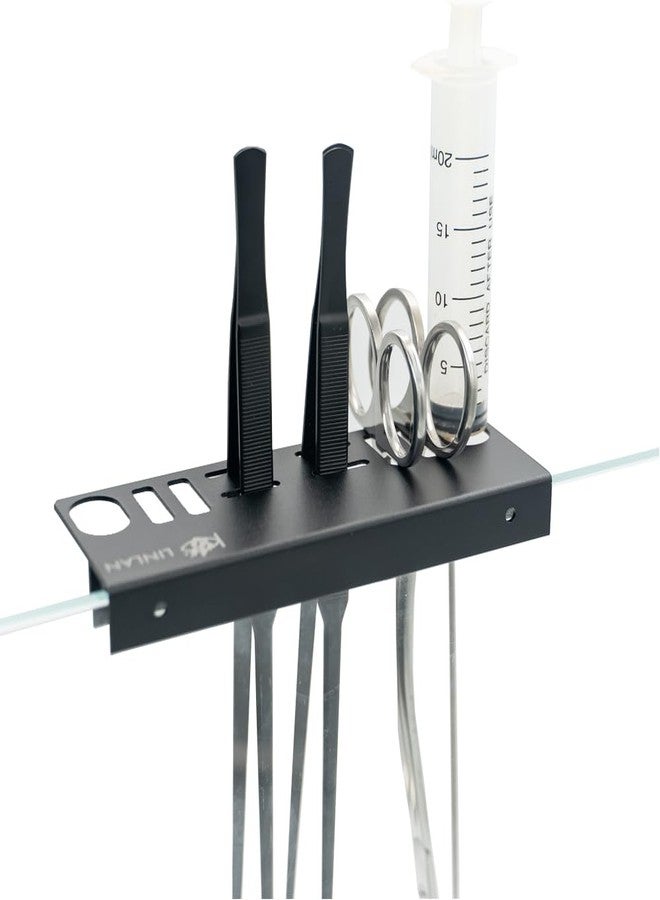 LINLAN Aluminum Aquarium Tool Holder - Fish Tank Accessories Organizer for Rimless Aquariums, Maintenance Tools, Tweezers, Tongs, Water Plants Accessories & Aquarium Supplies（Silver） - Image 4
