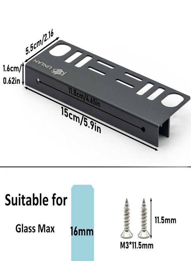 LINLAN Aluminum Aquarium Tool Holder - Fish Tank Accessories Organizer for Rimless Aquariums, Maintenance Tools, Tweezers, Tongs, Water Plants Accessories & Aquarium Supplies（Silver） - Image 2