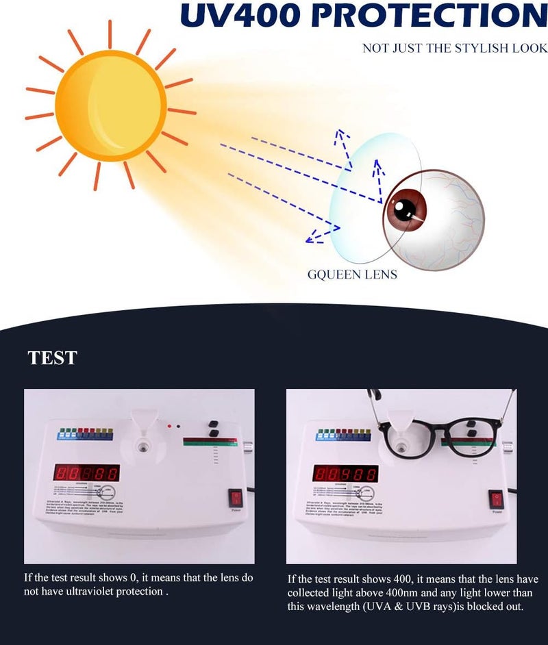 GQUEEN Fake Non Prescription Glasses Clear Lens for Women Men Oversized Frame UV400 Protection, 201581 - Image 4