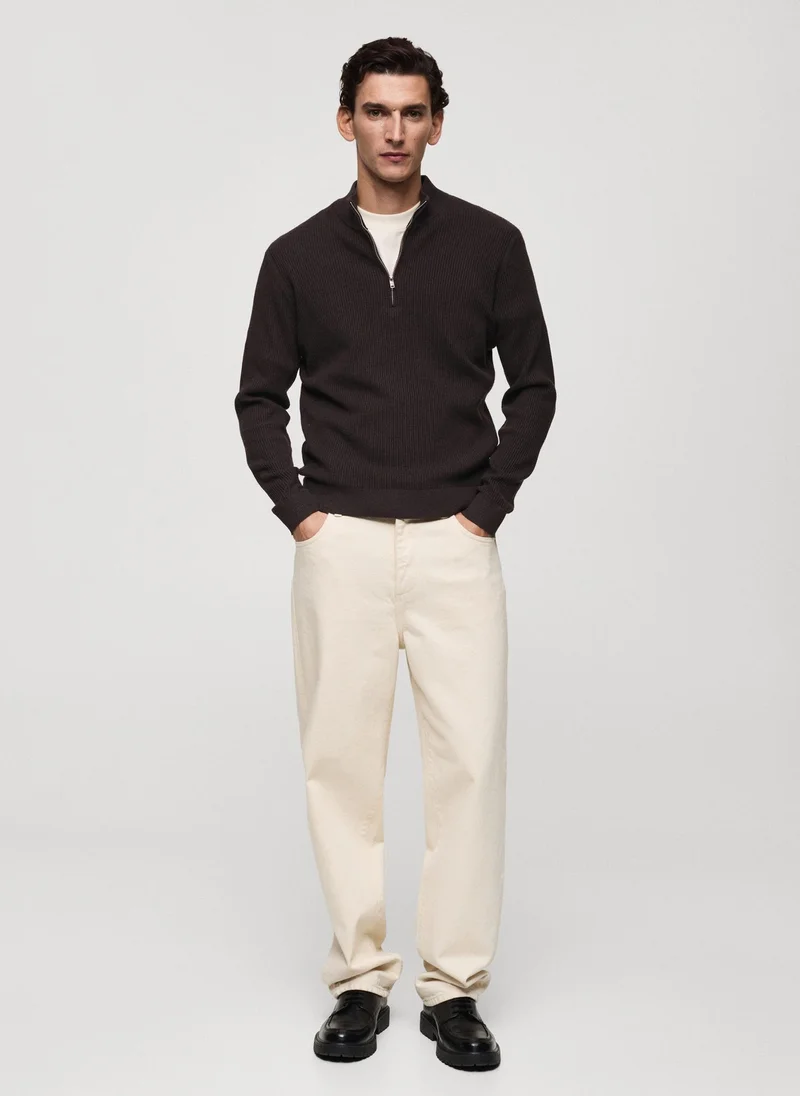 Mango Man Crew Neck Pullover Sweater