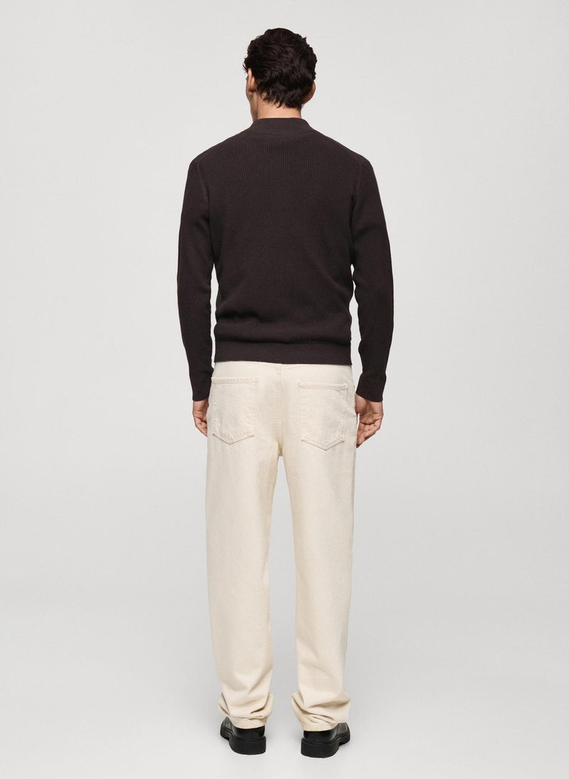 Mango Man - Crew Neck Pullover Sweater - Image 1