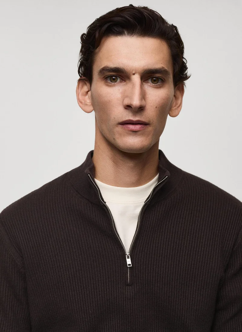 Mango Man Crew Neck Pullover Sweater