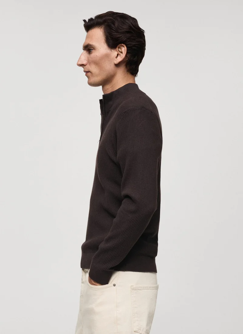 Mango Man Crew Neck Pullover Sweater