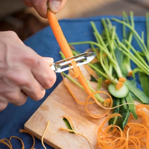 Opinel No.6 Folding Peeler - Outdoor Camp Kitchen and Picnic Folding Tool - Image 4