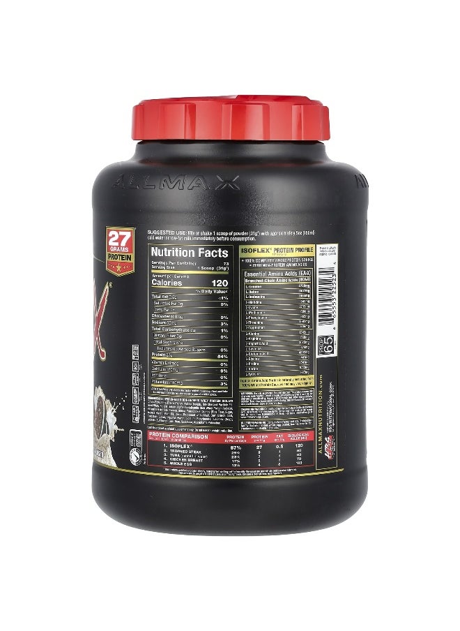 Allmax - ALLMAX, ISOFLEX®, Pure Whey Protein Isolate, Cookies & Cream, 5 lbs (2.27 kg) - Image 1