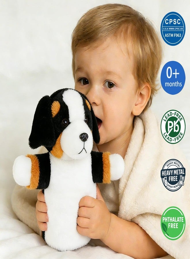 JUSTQUNSEEN Plush Dog Hand Puppet for Children Educational Pretend Play Animal Puppet for Storytelling Classroom Theater Party Gift for Toddlers Bernese Mountain Dog - Image 2