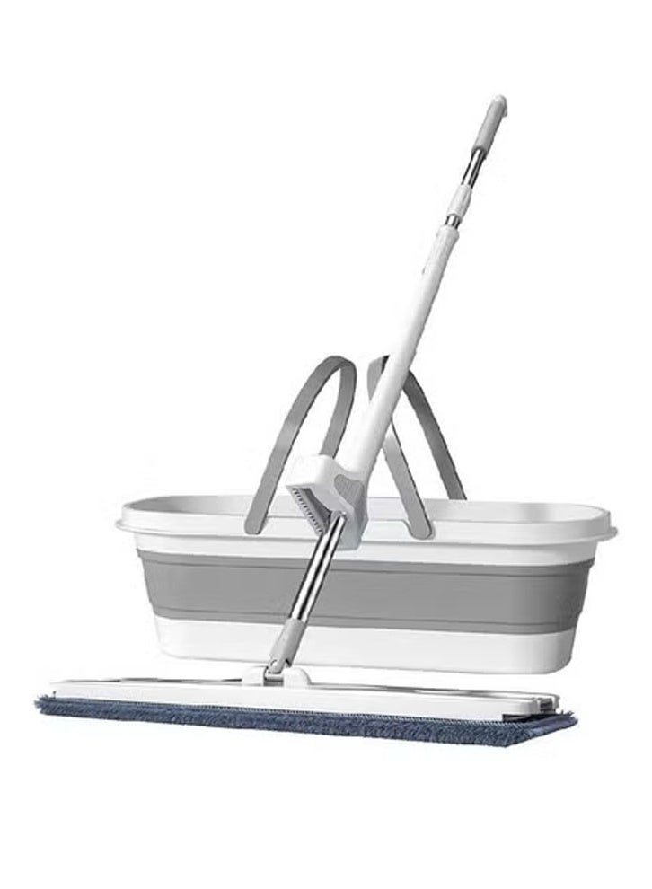 كيكي ممسحة مسطحة قابلة للتعديل مع رأس دوار 360 درجة ومقبض 128 سم - Image 2