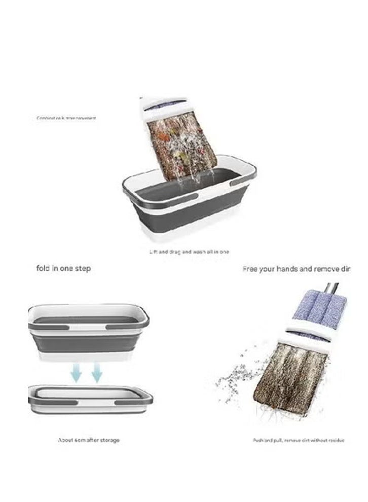 كيكي ممسحة مسطحة قابلة للتعديل مع رأس دوار 360 درجة ومقبض 128 سم - Image 4