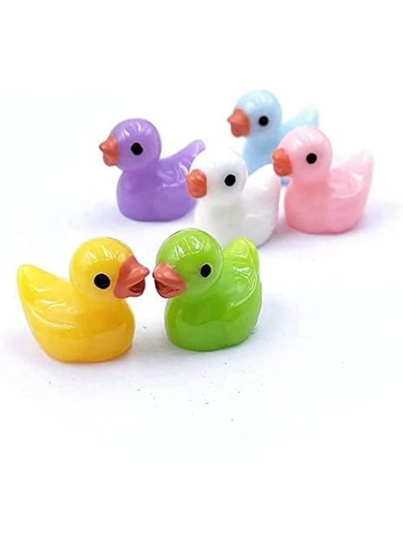 Luckam Mini Ducks Tiny Duck Figurines Bulk for Garden Micro Landscape, Mini Resin Ducks for Dollhouse Aquarium Potted Ornament Charms Party Toys DIY Craft Accessories(180 Pcs) - Image 3