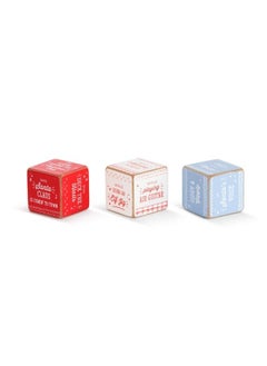 DEMDACO Festive Karaoke Retro Colorful 2 X 2 Wood Composite Holiday Dice Set Game  - Image 2