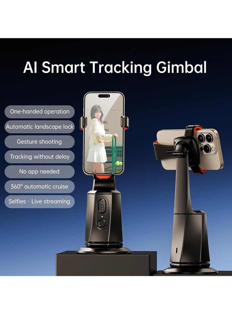 TYCOM - Tycom Auto Face Tracking Tripod, 360 Rotation Phone Camera Mount, No App Needed, Battery Operated Smart Shooting Holder for Live Vlog - S1 - Image 1