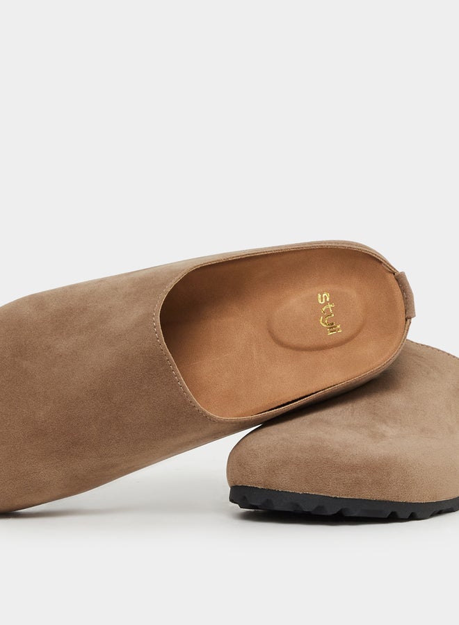 Styli Plain Round Toe Mules  - Image 3