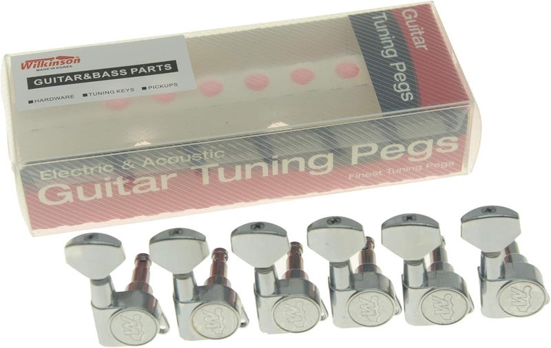 WILKINSON Chrome E-Z LOK Post Guitar Tuners Tuning Keys Pegs Machine Heads for Strat Tele - Image 2