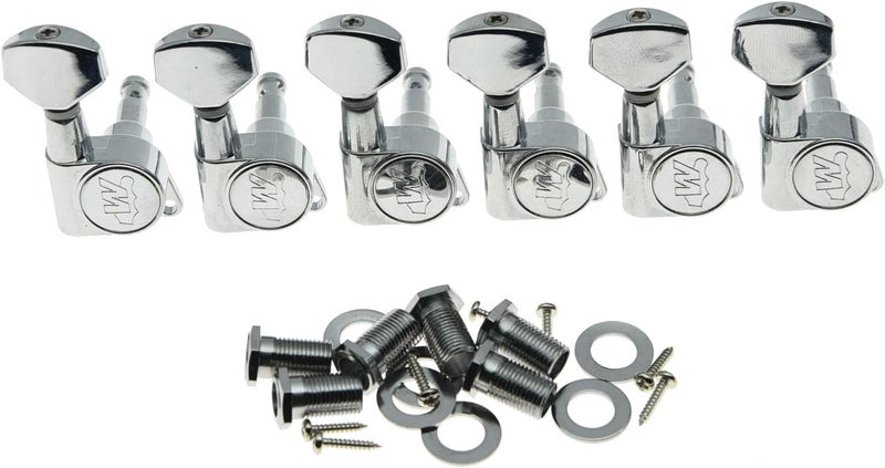 WILKINSON Chrome E-Z LOK Post Guitar Tuners Tuning Keys Pegs Machine Heads for Strat Tele - Image 1