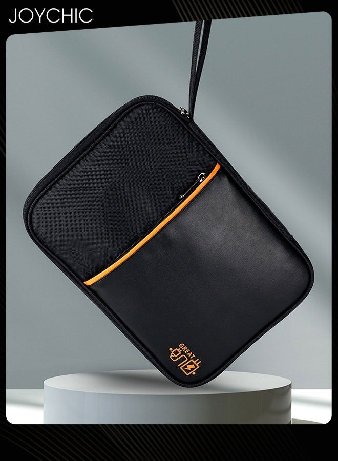 Joychic iPad Storage Bag Anti-collision Data Cable Carry Case Moisture-proof Power Bank Travel Portable Headphone Storage Organizer for Women Men Outdoor Black  - Image 4