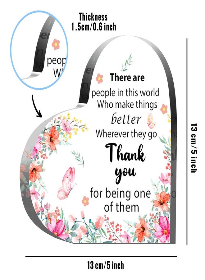 QUPT Appreciation Gifts for Women, Acrylic Heart Keepsake,Inspirational Gifts for Coworker Boss, Office Going Away Farewell Retirement Gifts,Thank You Gifts for Women,Graduation Gifts - Image 2