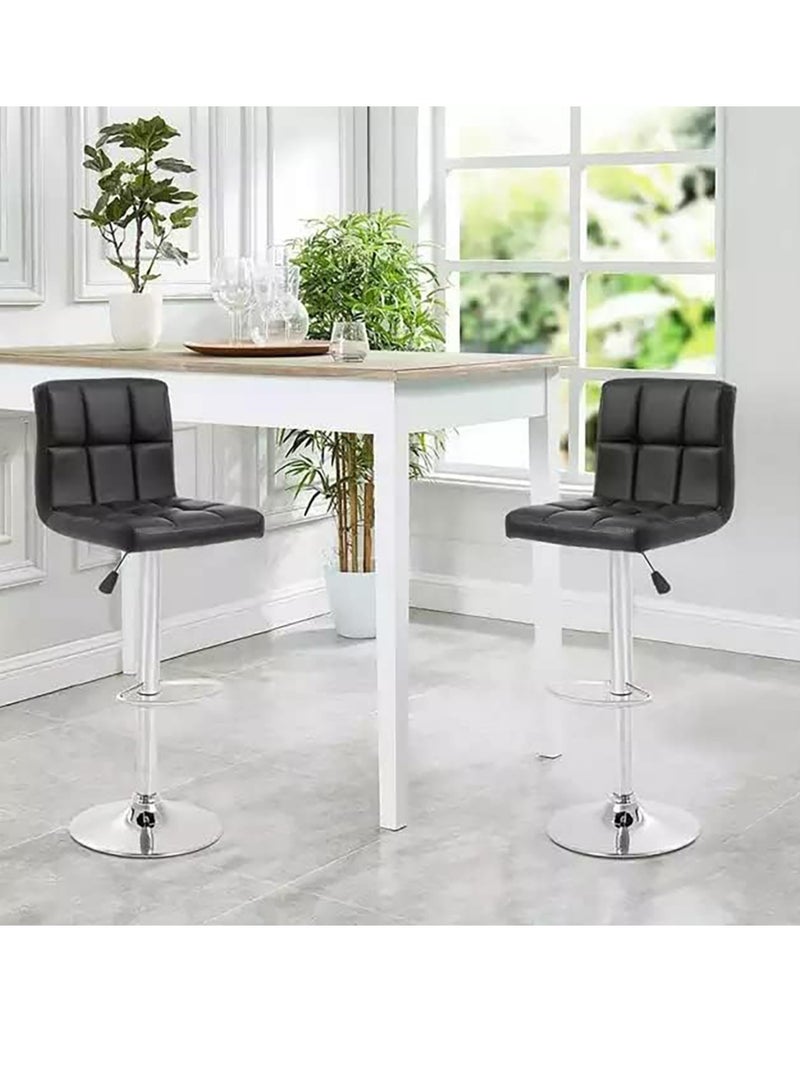 Ripple FURNITURE Pu Leather Swivel Adjustable Bar Stool With Back Rest  - Image 3