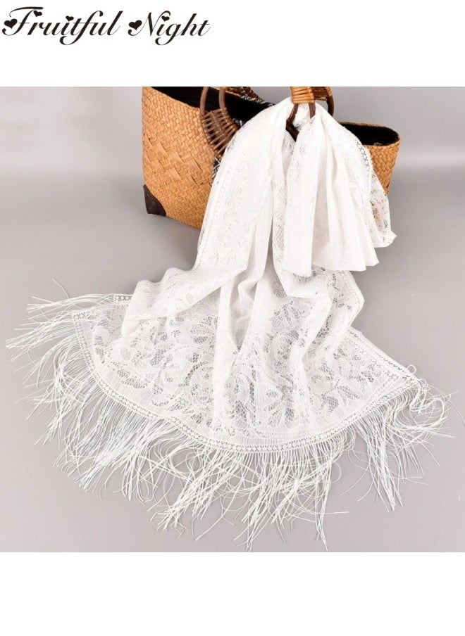 Fruitful Night - Tassel Ladies Shawls and Scarves Evening Scarves Wedding Formal Shawls - Image 1