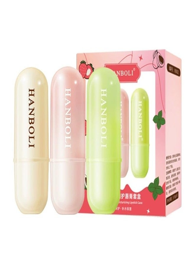 gcdat 3 PCS Natural Lip Balm, Spearmint, Avocado, and Strawberry Lip Balm, Moisturizing, Soothing, and Repairing Dry and Chapped Lips, Lip Balm Gift Set - Image 1