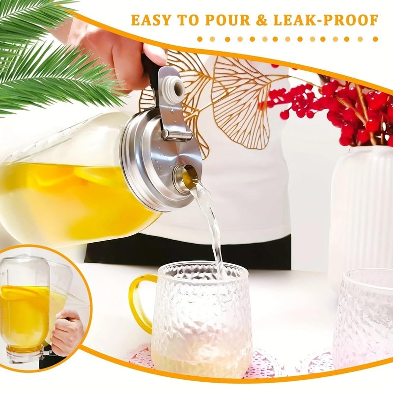 CHOULULUED 2PCS Mason Jar Drinking Lids,Stainless Steel Wide Mouth Mason Jar Sip Lid Accessories,Anticracking Leak Proof Seal Flip Cap Cover Airtight Accessories for Drink - Image 3