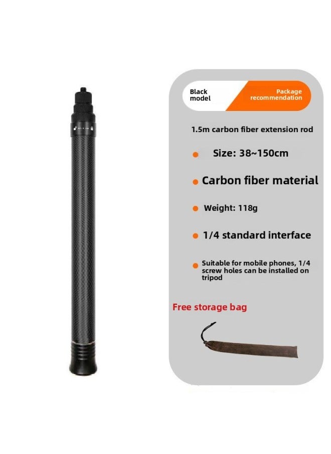 Generic - For DJI RS3mini Stabilizer Universal Camera Photography Rod Suitable For Feiyu Extension Accessories Carbon Fiber Extension Rod-Color:1.5M - Image 1