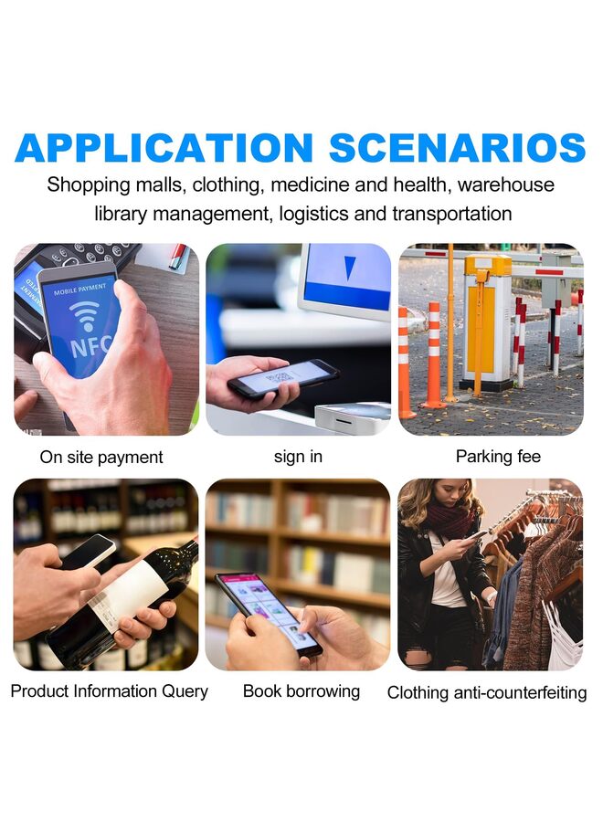 THE WHITE SHOP 50 PCS NFC Tags Sticker with NTAG213 Chip Blank NFC Stickers Adhesive Labels RFID Tags Rewritable 137 Bytes Memory Compatible with All NFC-Enabled Smartphones and Devices - Image 3