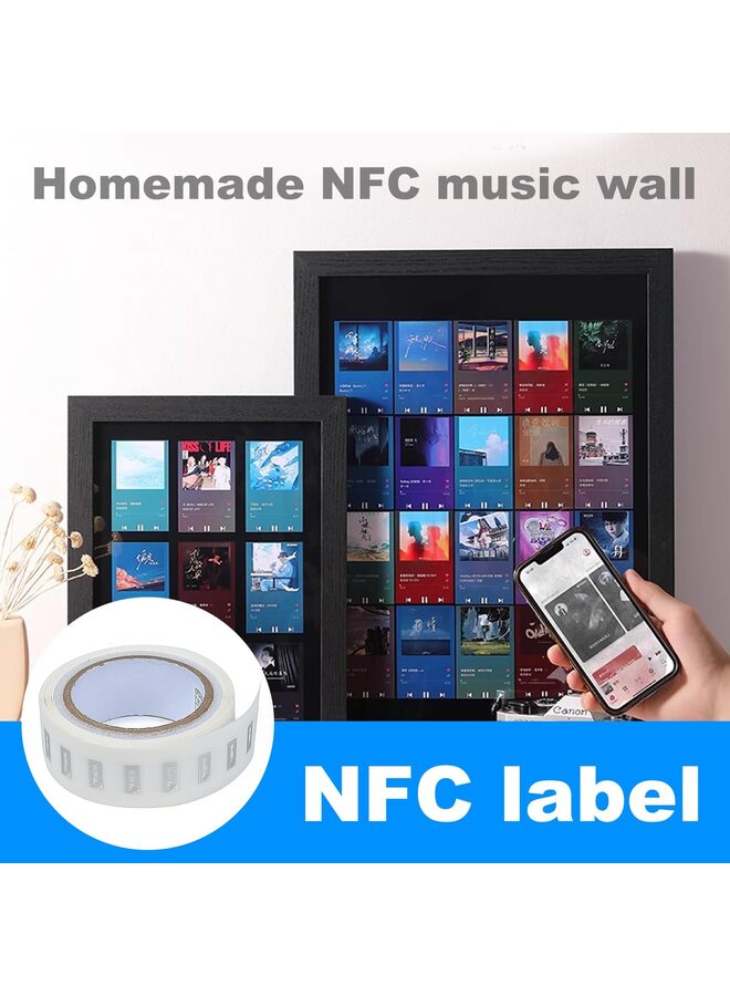 THE WHITE SHOP 50 PCS NFC Tags Sticker with NTAG213 Chip Blank NFC Stickers Adhesive Labels RFID Tags Rewritable 137 Bytes Memory Compatible with All NFC-Enabled Smartphones and Devices - Image 1