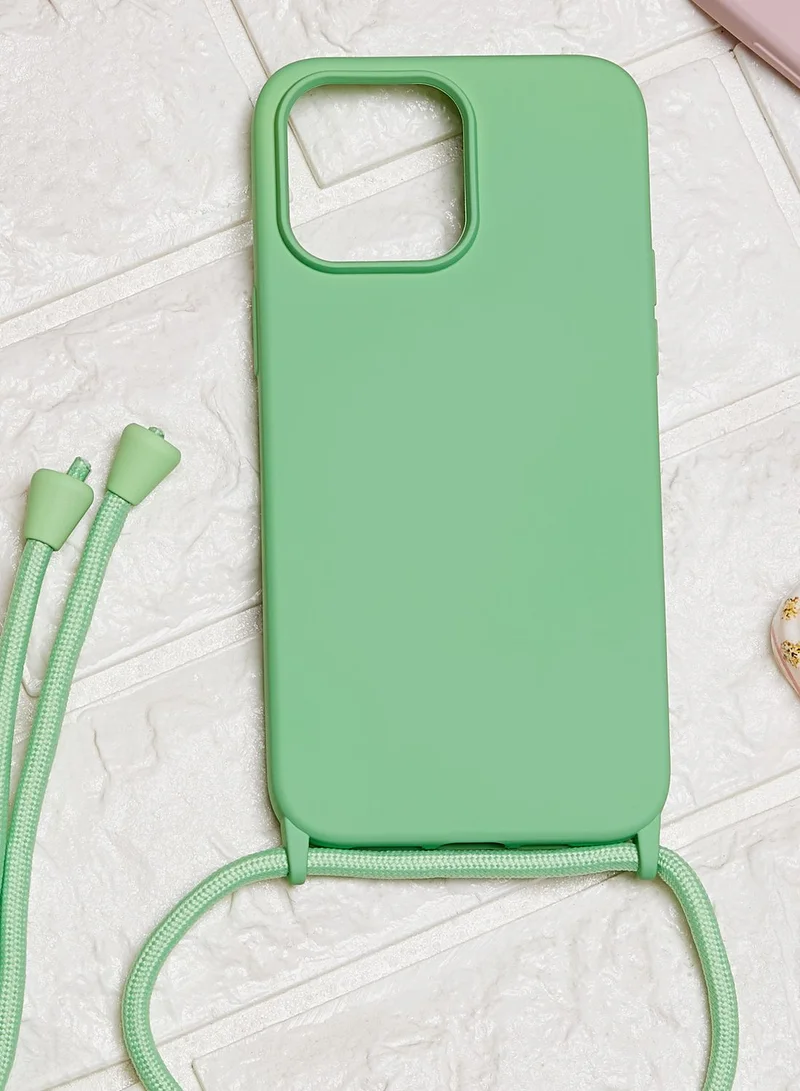 COCONUT LANE Lanyard Green Iphone 14 Pro Max Case