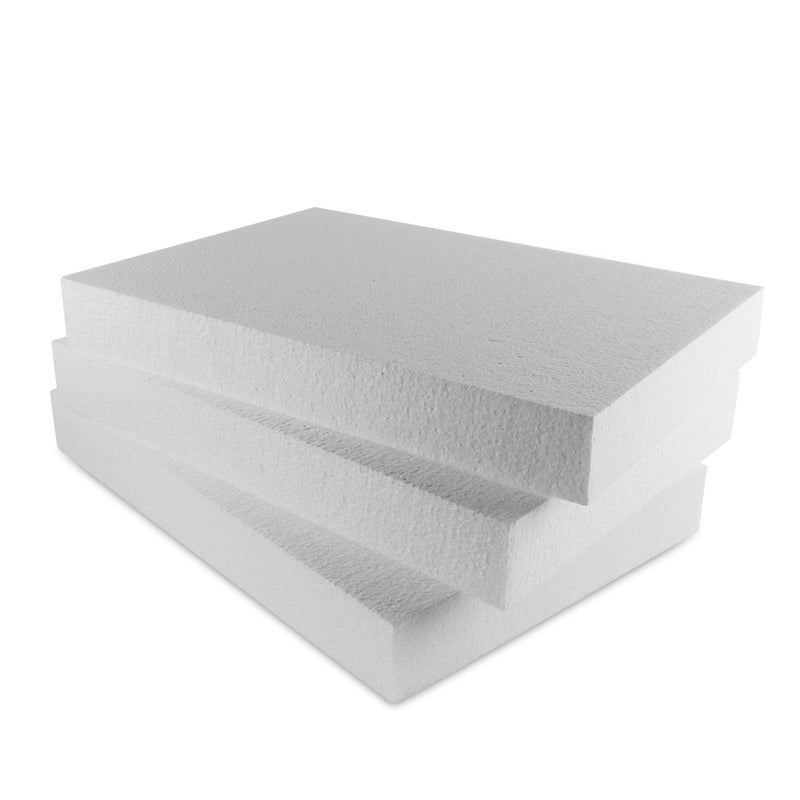 Super Z Outlet Super Z Outlet Foam Rectangle Blank Polystyrene Sheet Boards for Arts and Crafts Blank White DIY Project Party Decorations 16 x 11 x 2 Inches 3