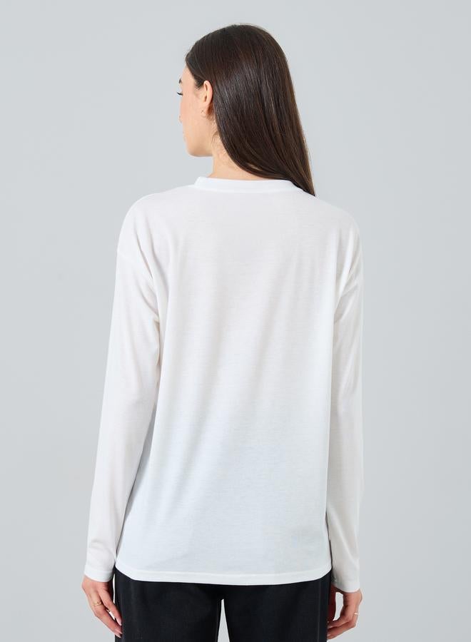 Take Two Women White Slogan Oversized T-Shirt - Image 5