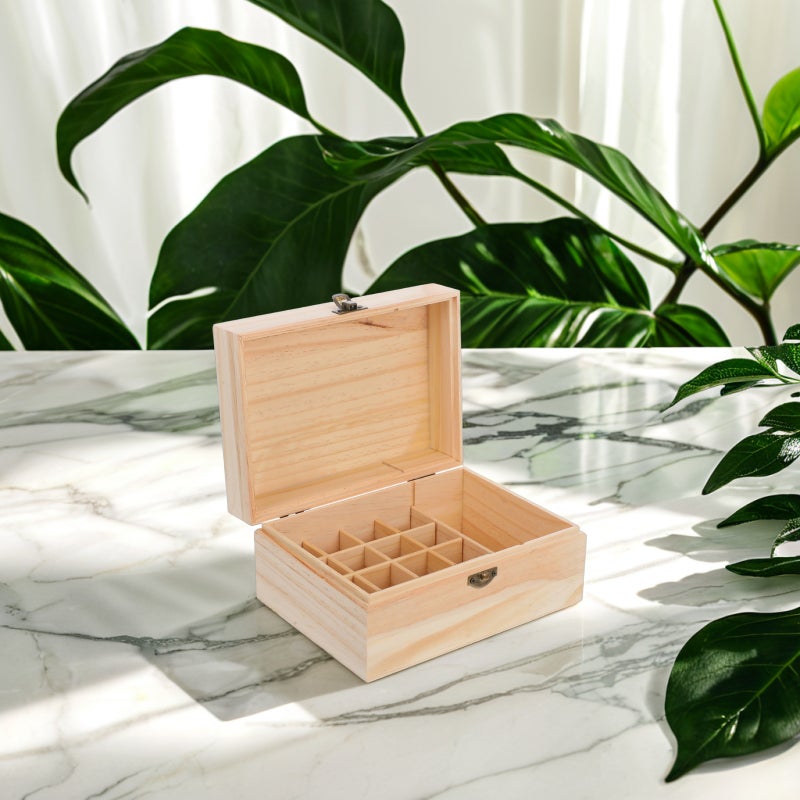 Box Lattice Storage Box For Essential Oils Organizer And Storage Present For Women Holder Storage Case - Image 3