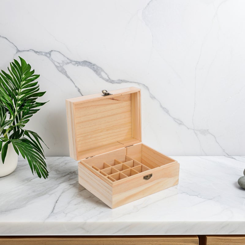 Box Lattice Storage Box For Essential Oils Organizer And Storage Present For Women Holder Storage Case - Image 4