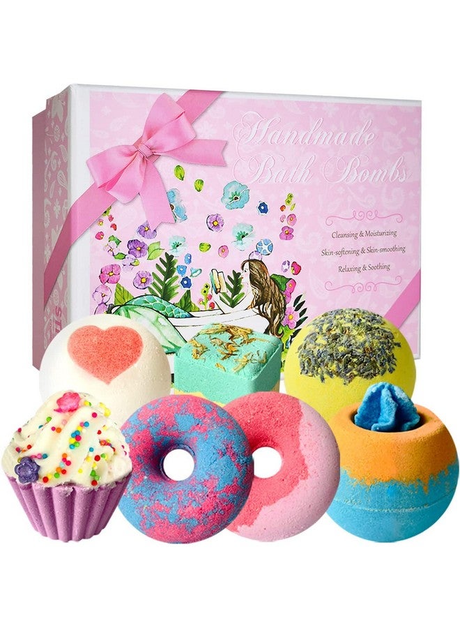 STNTUS INNOVATIONS Bath Bombs, 7 Natural Bath Bomb Gift Set, Handmade Bubble Bathbombs for Women Kids, Gifts for Mom Her Girlfriend, Mothers Day Gifts, Birthday Valentines Christmas Gifts for Women