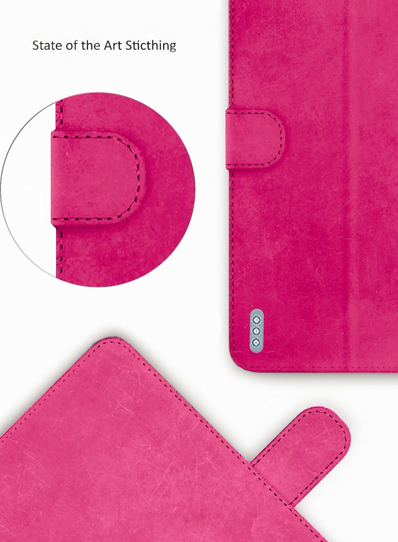 Wtech Xiaomi Pad 6 / Pad 6 Pro 11 inch (2023) - WTech PU Leather Magnetic Closure Flip Case Cover - Pink - Image 3