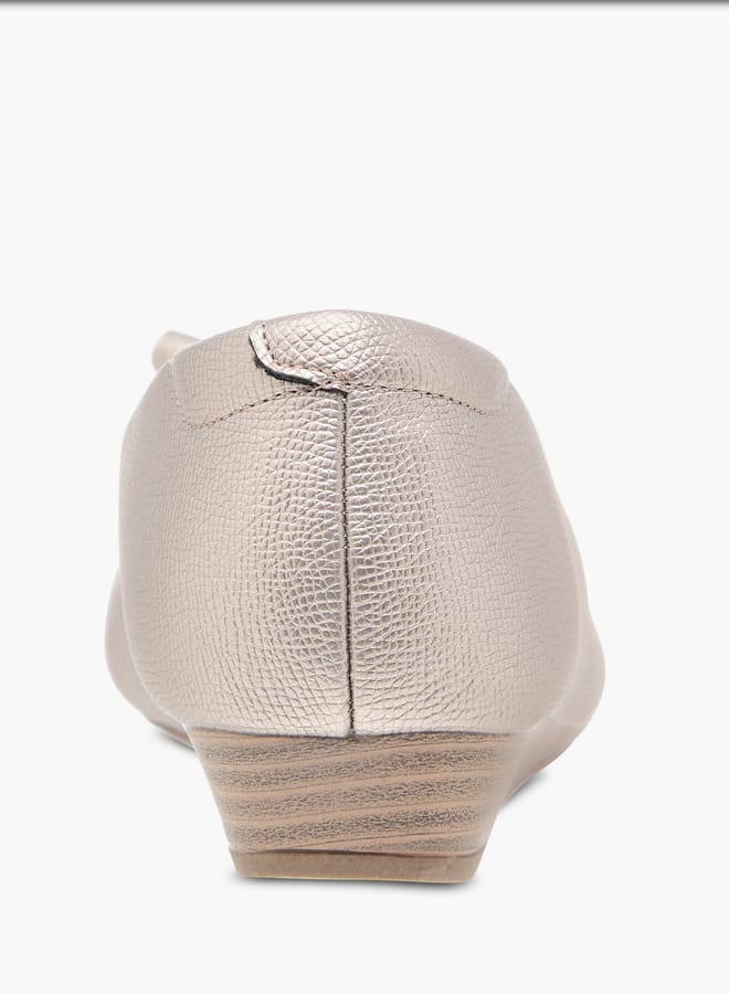 Le Confort Women Bow Detail Ballerina Shoes with Wedge Heels - Image 5