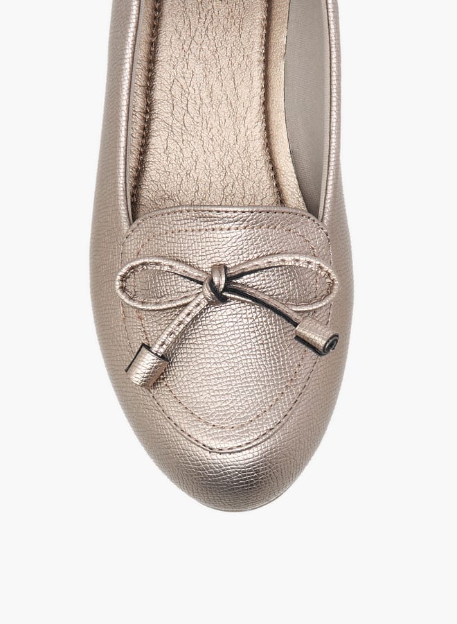 Le Confort Women Bow Detail Ballerina Shoes with Wedge Heels - Image 4