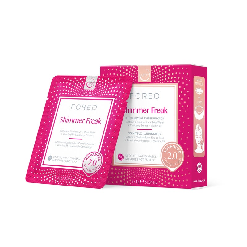 FOREO Shimmer Freak Advanced Collection 2.0 UFO-Activated Facial - Eye Contour Illuminating - Beauty & Personal Care - Rose Water - Niacinamide - All Skin Types - Wrinkles - Puffiness - 6 pcs in Pack - Image 2