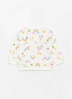 LC WAIKIKI Crew Neck Long Sleeve Printed Baby Girl Sweatshirt and Tights 2-Pack Set  - Image 3