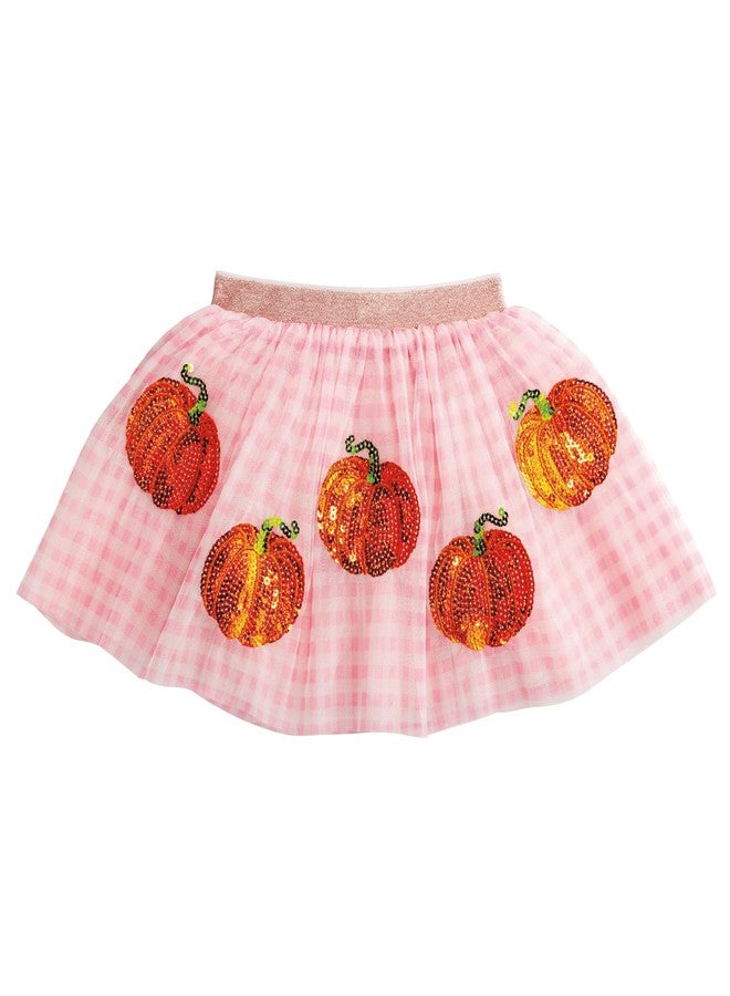 Mud Pie Girls Kids Pumpkin Sequin Tutu, Pink - Image 1