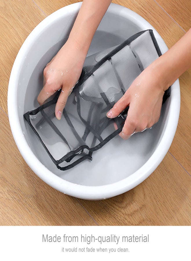 Foldable Underwear Storing Box Home Use Storage Drawer Divider Mesh Grid Organizer for Underwear/Bras/Socks  - Image 2