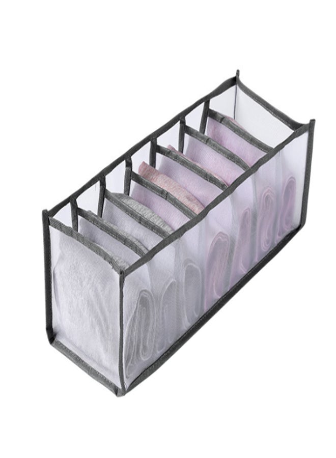 Foldable Underwear Storing Box Home Use Storage Drawer Divider Mesh Grid Organizer for Underwear/Bras/Socks  - Image 1