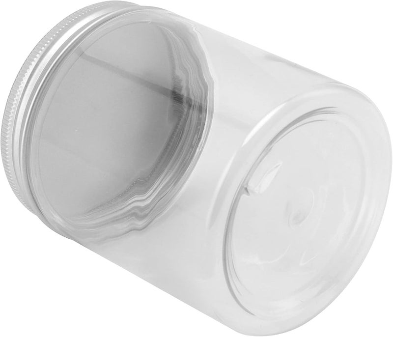 PINGEUI 24 Pack 250ml Clear Round Plastic Jars with Aluminum Lids, BPA Free Wide Mouth Plastic Container, Empty Sample Storage Pot Jars for Slime, Food, Spices, Candy, Crafts - Image 5