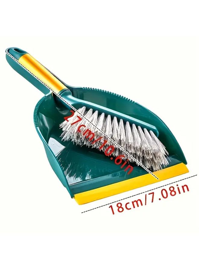 White Compact Broom and Dustpan Set with Hanging Storage Easy Hair Removal Camping Shovel Brush - Image 4