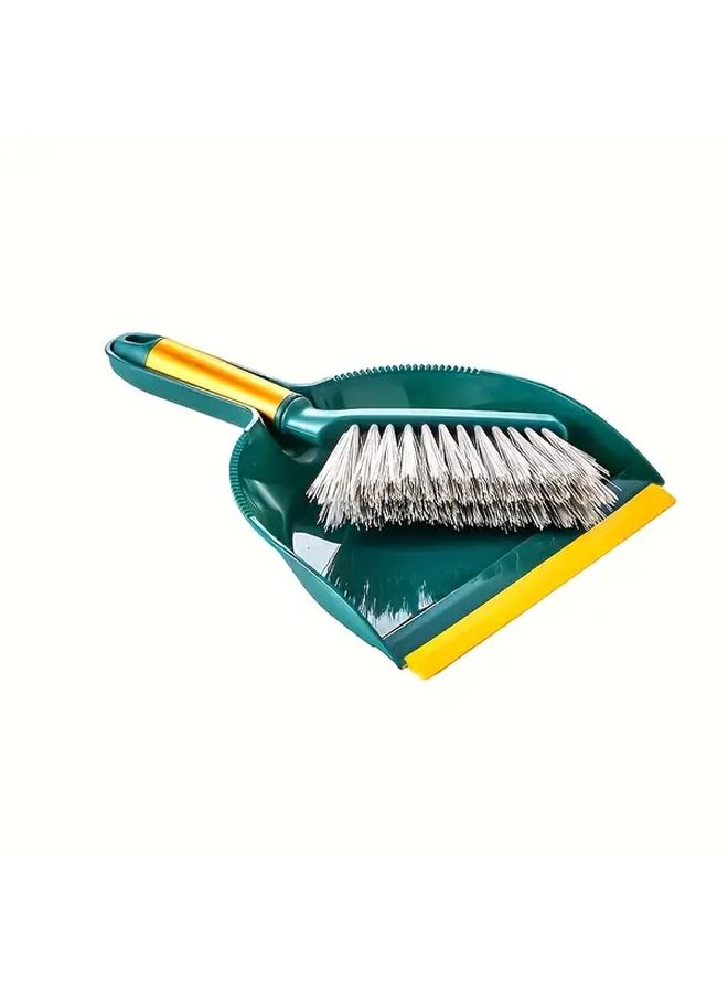 White Compact Broom and Dustpan Set with Hanging Storage Easy Hair Removal Camping Shovel Brush - Image 3